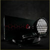 Black circular led light with bright white leds and rugged design for rockarmor premium bullbar toyota prado 120