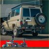 Black metal steel rear bumper with lights and mounts for toyota landcruiser fj75 fj76 fj78 4wd offroad use