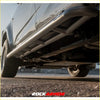 Black metal rockarmor steel rock sliders with textured surface and reinforced design for isuzu dmax 4wd ute offroad use
