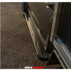 Silver diamond plate steel side step with black rubber end caps for mazda bt50 ute 4wd offroad use