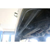 Underside view of rockarmor steel rockslider with steel checker plate step for toyota landcruiser 200 series 2007-2021