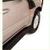 Black rubber side step rockarmor steel rockslider for beige toyota landcruiser fj100 4wd offroad ute