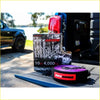 Purple and black rockarmor winch extension strap 10m 4000kg with red label perfect for 4wd ute offroad use