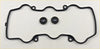 Black rubber rocker cover gasket set with two matching circular seals for daihatsu hijet charade turbo 6v engines