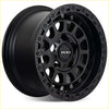 Black matte finished roh alloy assault wheel with rugged multi-spoke design and circular cutouts 17x9 6x139.7 25 offset