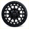 Black roh alloy assault wheel with rugged multi-spoke design matte finish 17x9 6x139.7 0 offset
