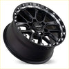 Black roh alloy wheel with matte finish and silver accents along the rim from roh alloy havoc collection