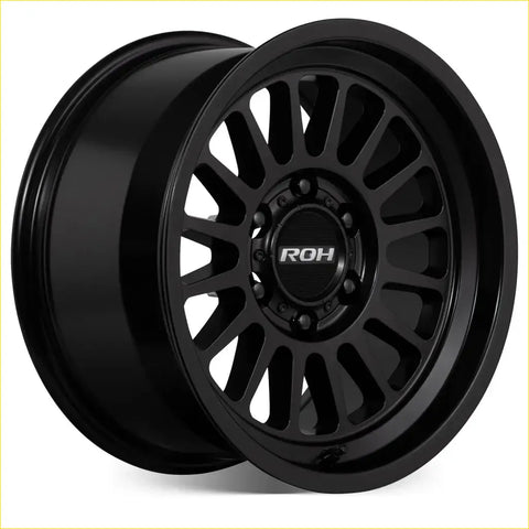 Roh apollo black matte alloy wheel with multi-spoke design 17x9 6x139.7 12 offset perfect for trucks