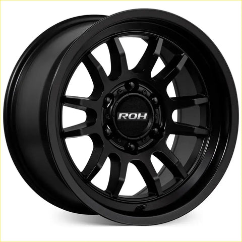 Roh Arc matt black 17x9 alloy wheel with a ten-spoke design and 6x139.7 bolt pattern 40 offset