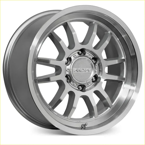 Silver-finished roh arc 17x9 alloy wheel with multi-spoke design and machined center cap for 6x139.7 bolt pattern