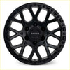 Black roh alloy wheel with rugged geometric spoke design and matte finish for crawler 17x9 6x139.7 12 offset