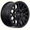 Roh crawler matt black 17x9 alloy wheel with black matte finish rugged geometric spokes and circular lug nut accents
