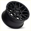 Roh crawler matt black 17x9 alloy wheel with a rugged multi spoke design and circular cutouts on the rim