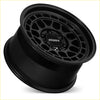 Black matte roh lotus 17x9 alloy wheel with multi-spoke design and 6x139.7 bolt pattern and 12 offset