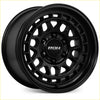 Black matte roh lotus 17x9 alloy wheel with rugged multi-spoke design and 6x139.7 bolt pattern and 12 offset