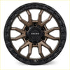 Black and bronze two-tone roh raid matt bronze alloy wheel with rugged multi-spoke design 17x9 6x139.7 35 offset