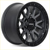 Black roh raid matt gunmetal alloy wheel with black lip 17x9 aggressive tread pattern for 6x139.7 wheels