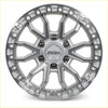Silver roh raid 17x9 alloy wheel with multi-spoke design and machined accents 6x139.7 12 offset