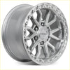 Silver roh raid alloy wheel with machined finish and intricate spokes 17x9 6x139.7 12 offset