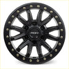 Black roh alloy wheel matt finish with gold lug nuts 17x9 6x139.7 offset -12 for trucks and suvs