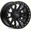 Black roh zullo alloy wheel with matte finish and gold lug nuts 17x9 6x139.7 0 offset designed for trucks