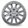 Silver roh alloy wheel with rugged multi-spoke design and decorative bolts around the rim for off-road use