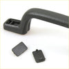Black plastic roof grab handle with textured grip and two caps for toyota hilux rn ln 1988-1997