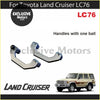 Silver and blue aluminum alloy roof handles with one ball for toyota land cruiser lc76 a-pillar installation