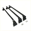 Black roof rack rails with matching mounting brackets and silver hardware for toyota hiace 2005-2019 narrow