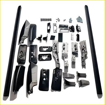 Black metal door handle and latch kit with components for toyota landcruiser 300 series roof rack fitting kit