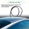 Black rubber weatherstrip seal for toyota hilux roof edge sunroof trim 2016-2020 shown from back side