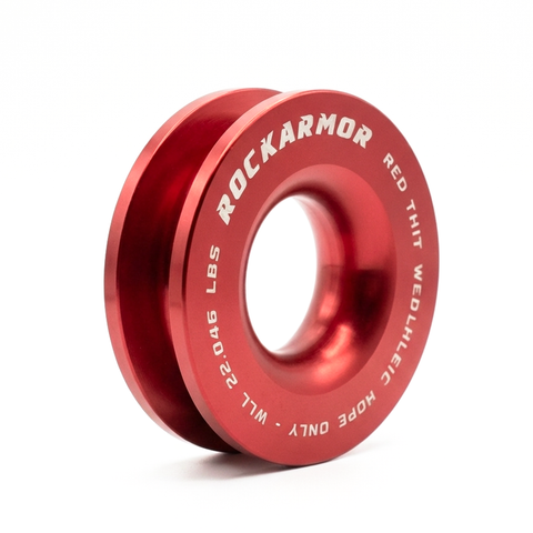 Rockarmor Recovery Pulley Ring Red 100mm — 18,000kg