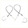 Black rubber-coated rr hand parking brake cable assemblies with metallic connectors and steel cables for toyota hilux 2wd 1988-1997