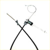 Black rubber-coated rr hand parking brake cable with metallic ends being measured by digital caliper for toyota hilux 2wd