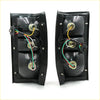 Black plastic rr tail light light set with internal wiring and bulb sockets for mitsubishi triton l200 dodge ram 50