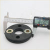 Black rubber coupling shaft gasket with two brass inserts and central hole measured 81.3 mm for toyota 4runner hilux