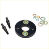 Black rubber flange coupling shaft with three metal inserts and hardware for toyota 4runner hilux mightyx sr5 1984-1989