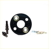 Black cast iron flange with three bolt holes and two silver washers on rubber coupling shaft for Toyota 4Runner Hilux Surf
