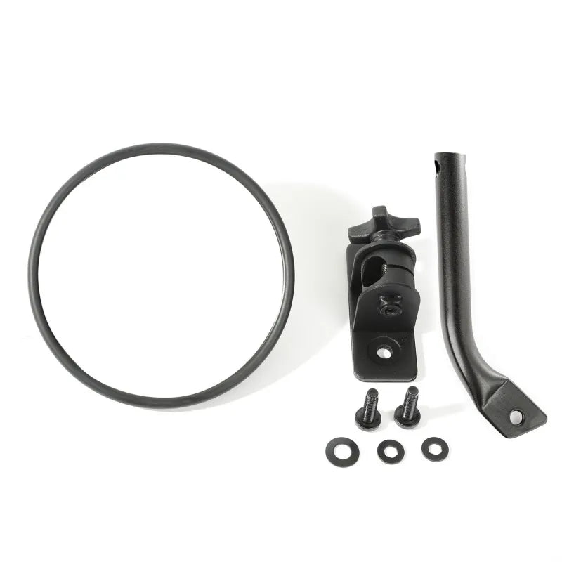 Rugged Ridge 11025.19 97-18 Jeep Wrangler Textured Black Round Stubby Trail Mirror