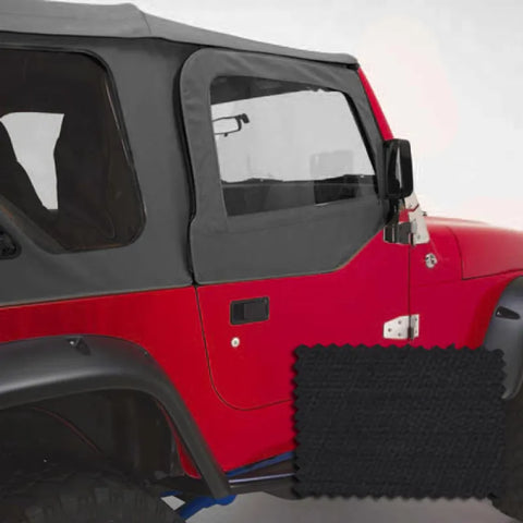 Rugged Ridge 13714.35 Upper Soft Door Kit Black Di | Kren Offroad NZ