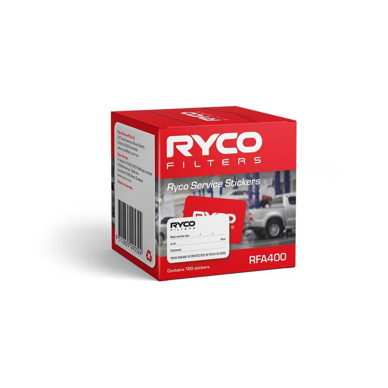 Ryco Service Stickers 100pk RFA400