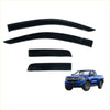 Set of four black glossy vinyl window visors for ford ranger 2022 super cab pickup trucks