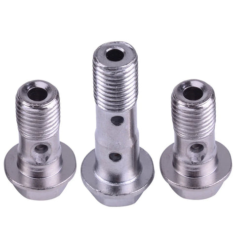 Yamaha, Kawasaki, Suzuki 3 x M10 x 1.25 Motorcycle Brake Banjo Bolts