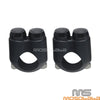 Harley - 2x Black 1" Hand Control Dual Button Momentary Switch