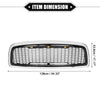 Dodge Front Grille Assembly with LED Lights (Chrome, Silver, Gloss Black)