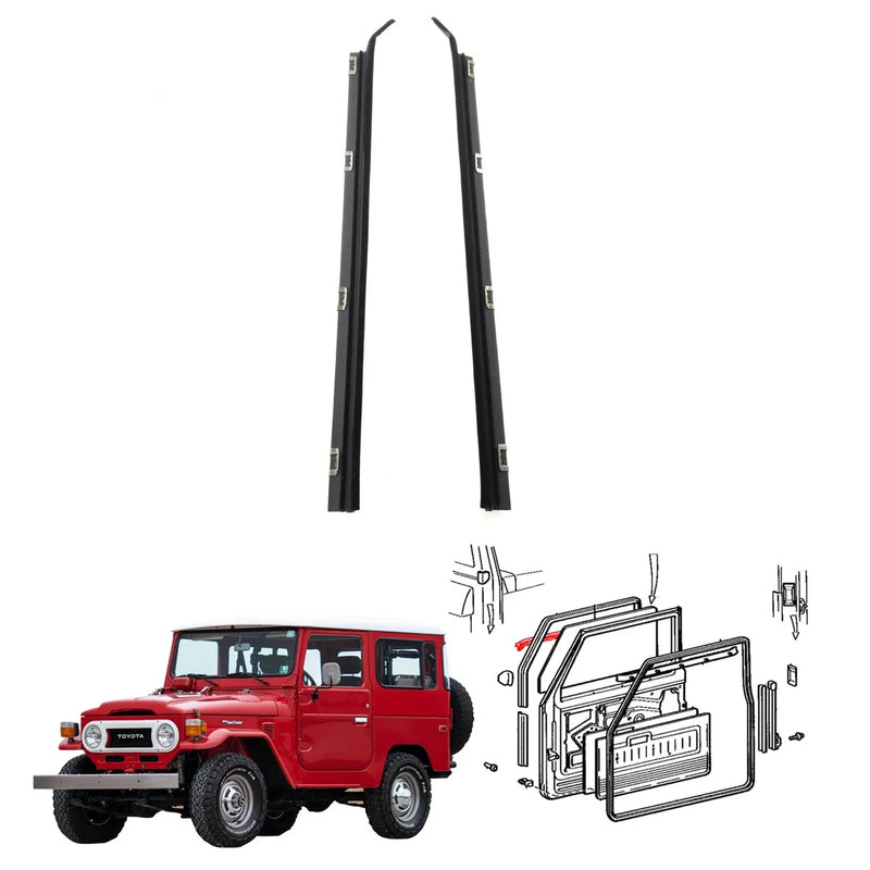 Toyota Land Cruiser BJ40 FJ43 HJ45 Front Door Glass Weatherstrip