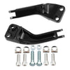 Harley Dyna Fat Bob Low Rider Super Glide Black Rear Footpeg Mounts (2006-2017)