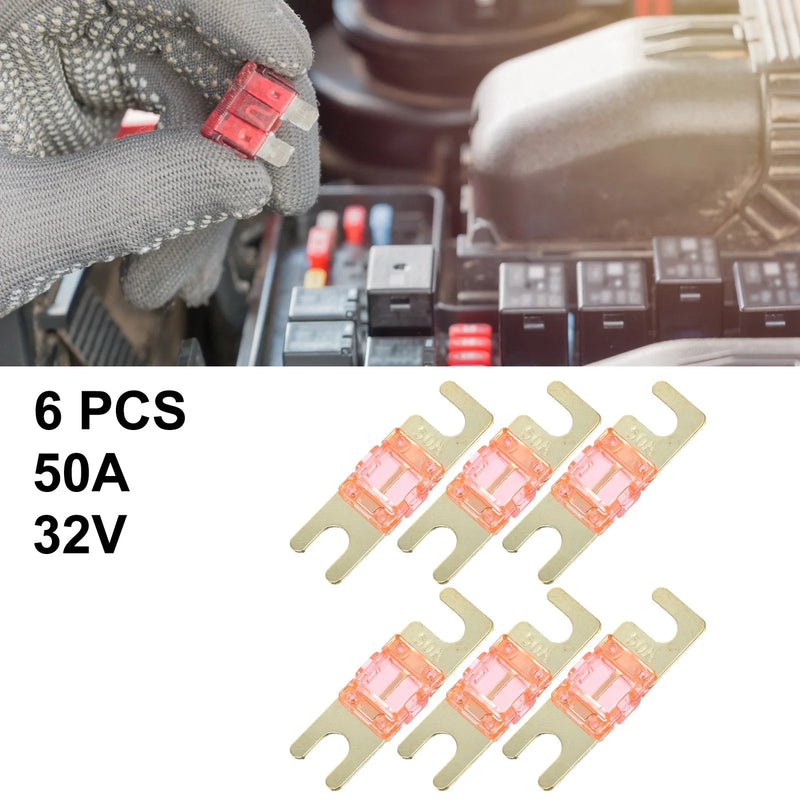 Car, Truck, Motorcycle, Boat Audio CDs 6pcs 50A AFS Mini ANL Fuse