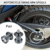 Motorbike Pair 8mm CNC Swing Arm Spool Slider Stand Titanium Tone
