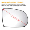 JEEP GRAND CHEROKEE Right Side White Mirror Glass w/ Back Convex Heated (1999-2023)